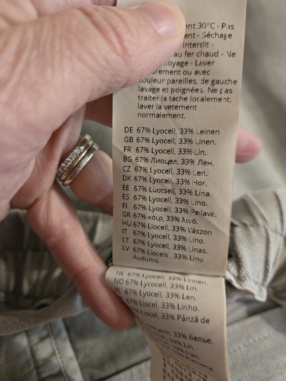 OSKA Wide-leg Barrel Leg Lyocell/ Linen Trousers - Grey & Soft! - Picture 6 of 7